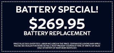 $269.95 BATTERY REPLACEMENT